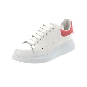 White and Pink Platform Sneakers